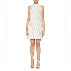 Ted baker serilda ruffle dress in white size 1 US XS